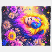 Artsy Lion Fleece Deken (Voorkant (Horizontaal))