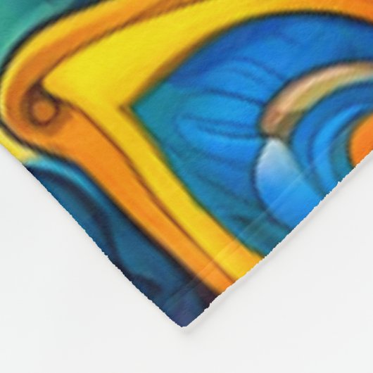 Artsy Lion Fleece Deken (Hoek)