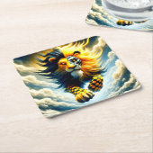 Artsy Lion Kartonnen Onderzetters (Schuin)