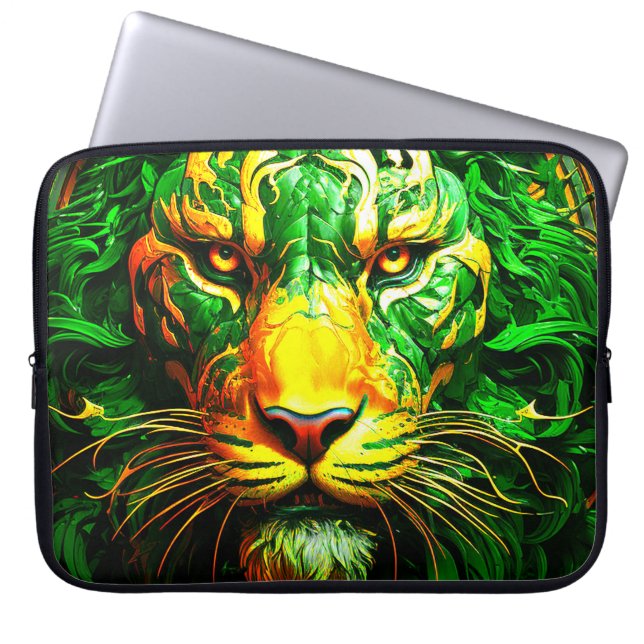 Artsy Lion Laptop Sleeve (Voorkant)