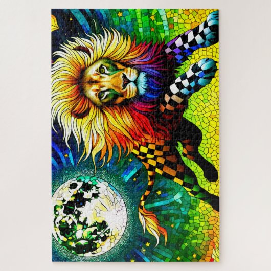 Artsy Lion Legpuzzel (Verticaal)