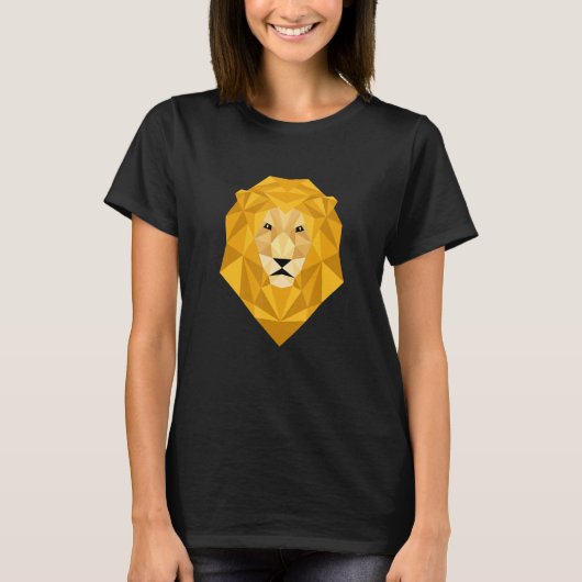 Artsy Lion Puristic Wild Animal Art T-shirt (Voorkant)