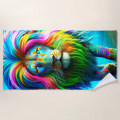 Artsy Lion Strandlaken (Voorkant)