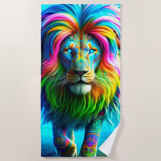 Artsy Lion Strandlaken (Voorkant)