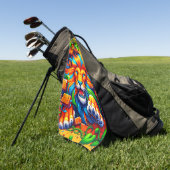 Artsy Lions Golfhanddoek (Groen)