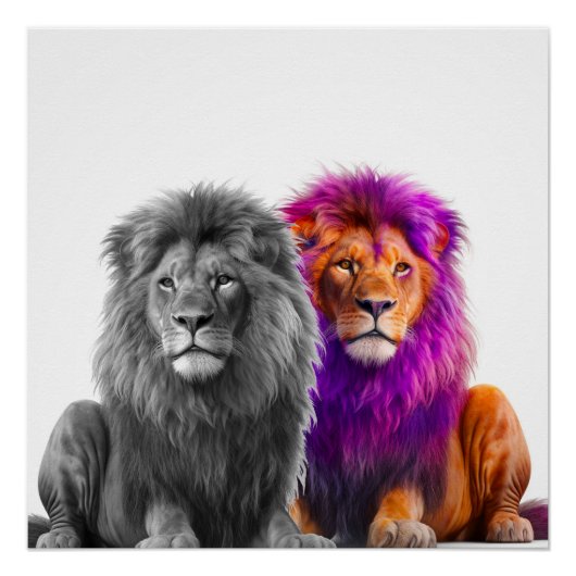 Artsy Lions Perfect Poster (Voorkant)