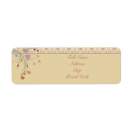 Artsy Little Floral Pattern Etiket
