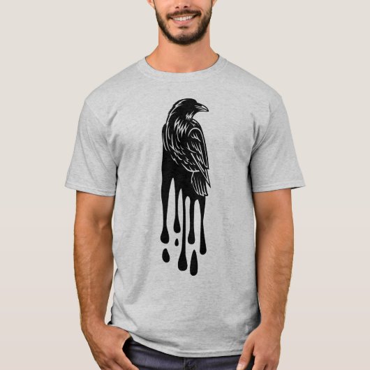 Artsy Magical Bloody Raven Crow 1 T-shirt (Voorkant)