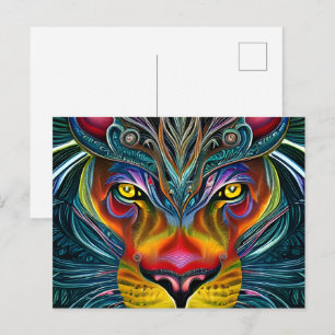 Artsy Magical Fantasy Lion Briefkaart