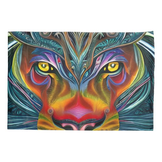 Artsy Magical Fantasy Lion Kussensloop (Achterkant)