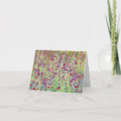 Artsy Meadow Wild Flowers Art Note Card Kaart (Voorkant)