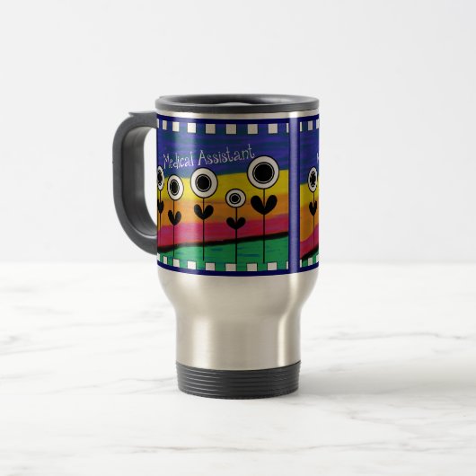 Artsy Medical Assistant Travel Mug Reisbeker (Voorkant links)