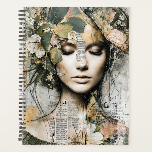 Artsy Meisje Botanische dame Planner (Voorkant)