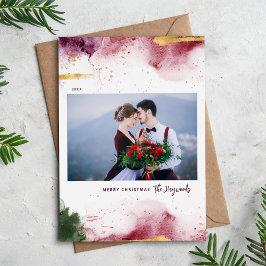 Artsy Merry Christmas 3 Foto Feestdagenkaart