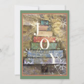 Artsy Mixed Media Kerstboom Vreugde Feestdagenkaart (Voorkant)