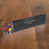 Artsy Modern Abstracte artiest Naambordje (Zijkant)