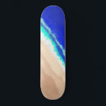 Artsy Modern Blue Blauwgroen Sandy Beach Waterverf Persoonlijk Skateboard<br><div class="desc">Dit kunstzinnige en moderne ontwerp van de waterverf is perfect voor het zomerseizoen. Het schildert een blauwgroen groen, kobalt blauw, met de hand geschilderd en zand bruin waterverf tropisch strand. Het is cool, uniek, artistiek en trendy. ***BELANGRIJKE NOTA VAN HET ONTWERP: Voor om het even welk verzoek van het douaneontwerp...</div>