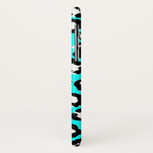 Artsy Modern Cyan Blue Leopard Animal Print Case-Mate iPhone Case (Achterkant/links)