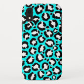 Artsy Modern Cyan Blue Leopard Animal Print Case-Mate iPhone Case (Achterkant)