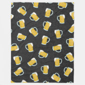 Artsy Modern Geel Zwart Waterverf Biersteins Fleece Deken (Voorkant)