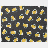 Artsy Modern Geel Zwart Waterverf Biersteins Fleece Deken (Voorkant (Horizontaal))