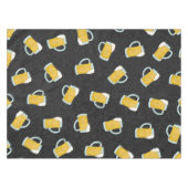 Artsy Modern Geel Zwart Waterverf Biersteins Tafelkleed (Voorkant (Horizontaal))