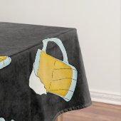 Artsy Modern Geel Zwart Waterverf Biersteins Tafelkleed (Voorbeeld)