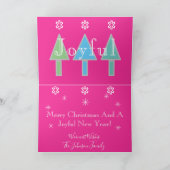 Artsy Modern Kerstmis Persoonlijke Naam Cute Feestdagen Kaart (Binnen)