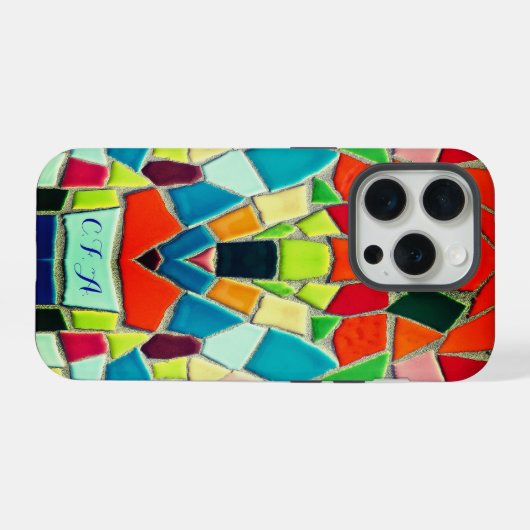 Artsy Mosaic iPhone Hoesje (Achterkant horizontaal)