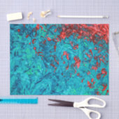 Artsy Neon Oranje Blauwgroen groen acrylverf Tissuepapier (Craft)