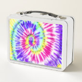 Artsy Neon Rainbow Tie Dye Waterverf Patroon (Achterkant)