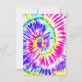 Artsy Neon Rainbow Tie Dye Waterverf Patroon Bedankkaart (Achterkant)