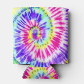 Artsy Neon Rainbow Tie Dye Waterverf Patroon Blikjeskoeler (Achterkant)