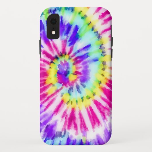 Artsy Neon Rainbow Tie Dye Waterverf Patroon Case-Mate iPhone Case (Achterkant)