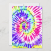 Artsy Neon Rainbow Tie Dye Waterverf Patroon Kaart (Achterkant)
