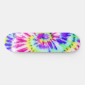 Artsy Neon Rainbow Tie Dye Waterverf Patroon Persoonlijk Skateboard (Horizontaal)