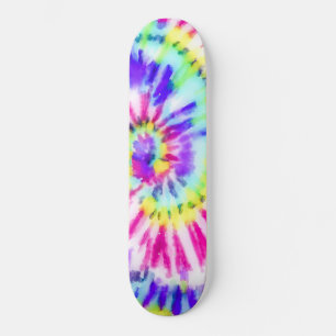 Artsy Neon Rainbow Tie Dye Waterverf Patroon Persoonlijk Skateboard