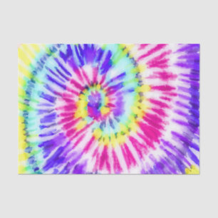 Artsy Neon Rainbow Tie Dye Waterverf Patroon Tissuepapier