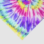 Artsy Neon Rainbow Tie Dye Waterverf Patroon Tissuepapier (Detail)