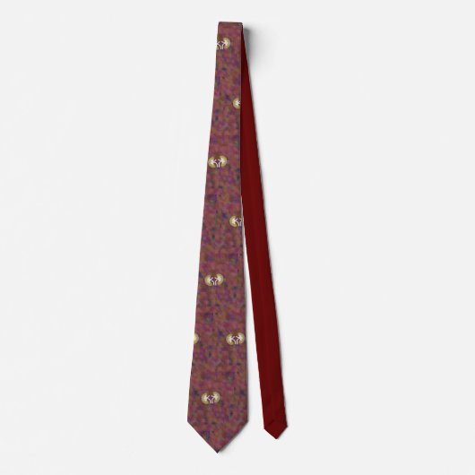 Artsy Nephroloog Burgundy Tones Stropdas (Voorkant)