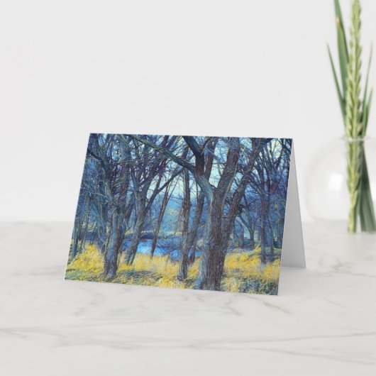 Artsy Night Fantasy Forest Art Note Kaart (Voorkant)