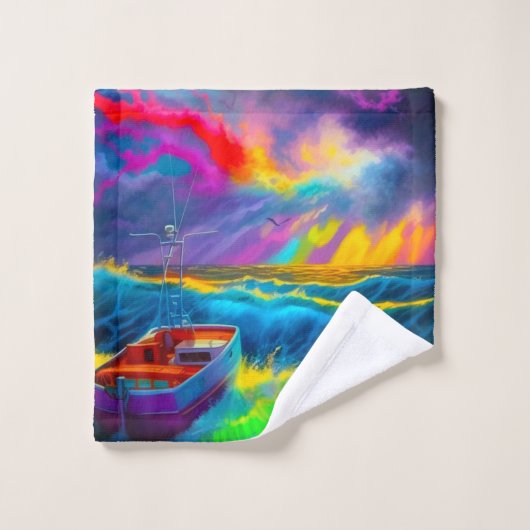 Artsy Ocean Scene Washandje (Wasdoekje)