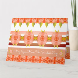 Artsy ontwerp in perzik kaart