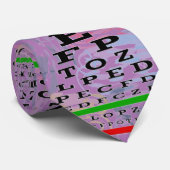 Artsy Oogkaart Optometrist Lavendel Stropdas (Opgerold)