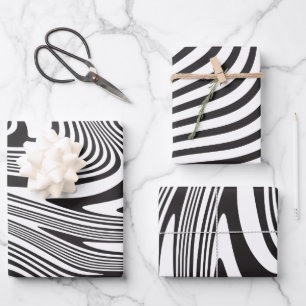 Artsy Op-Art Artiest Abstracte Kunst Moderne Midee Inpakpapier Vel