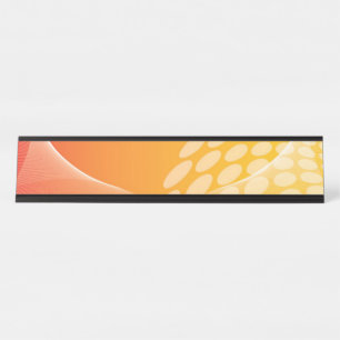 Artsy Oranje Art Deco Bureau Naambordje