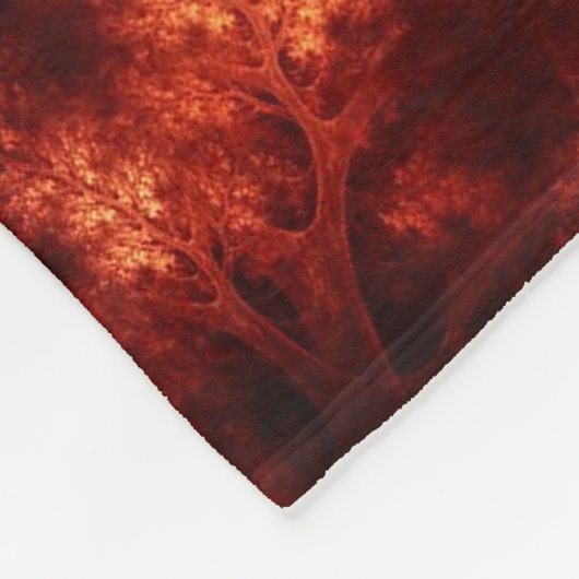 Artsy Oranje bomen Fleece Deken (Hoek)