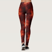 Artsy Oranje bomen Leggings (Achterkant)