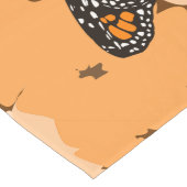 Artsy Oranje monarch Butterfly & Floral Pattern Lange Tafelloper (Hoek)