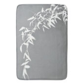 Artsy Oriental Zen Bamboo Shrub Gray & White Badmat (Voorkant Verticaal)